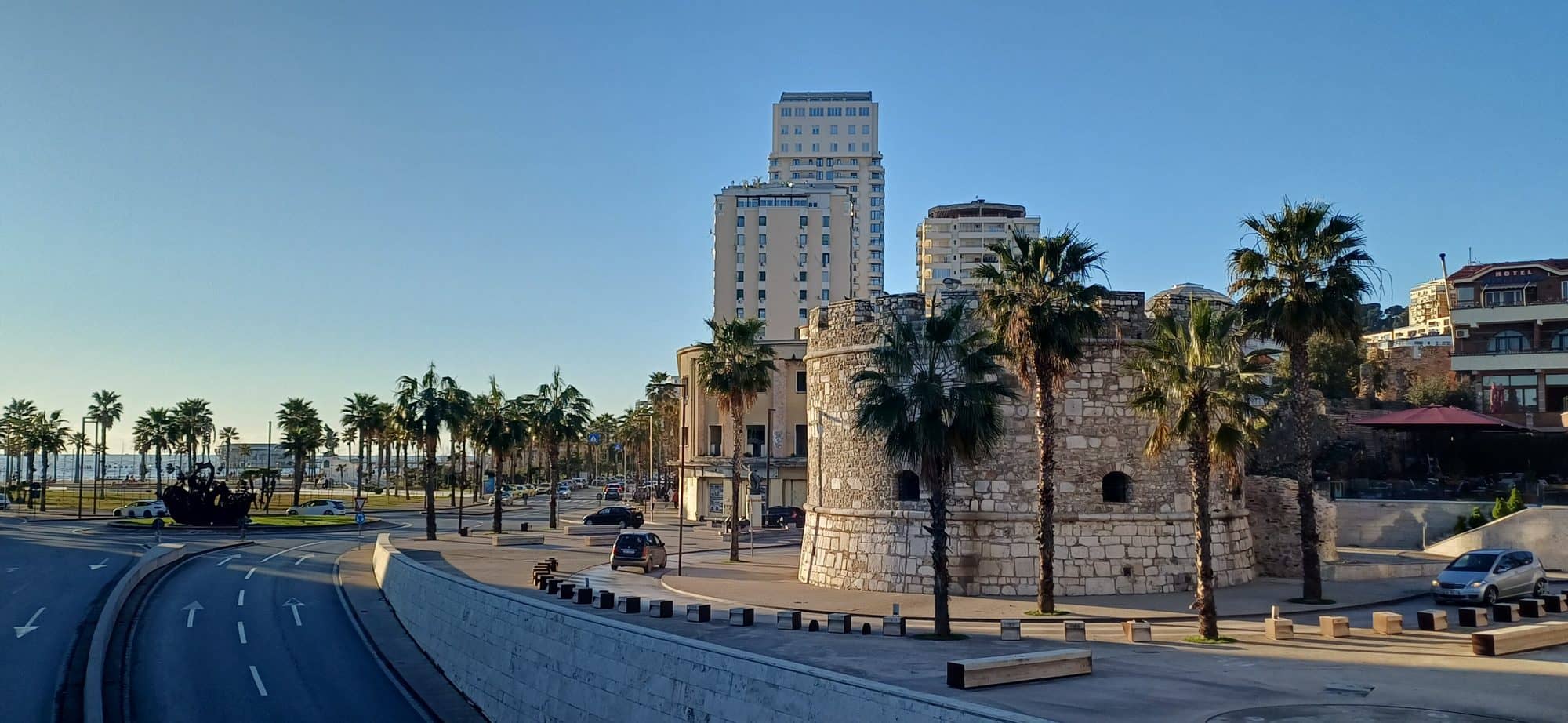 The Venetian Tower and seafront of Durrës