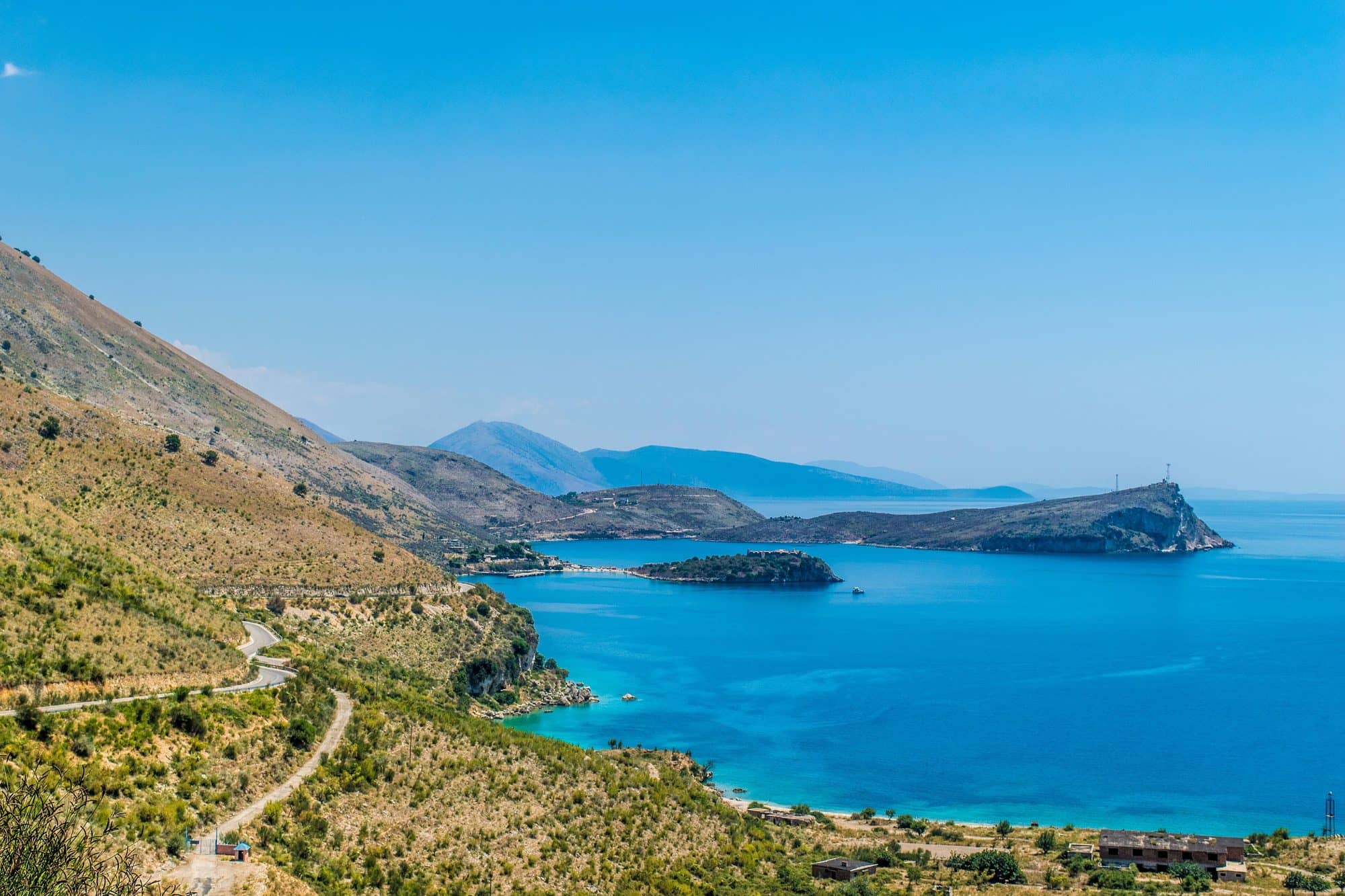 Porto Palermo bay on the Albanian Riviera