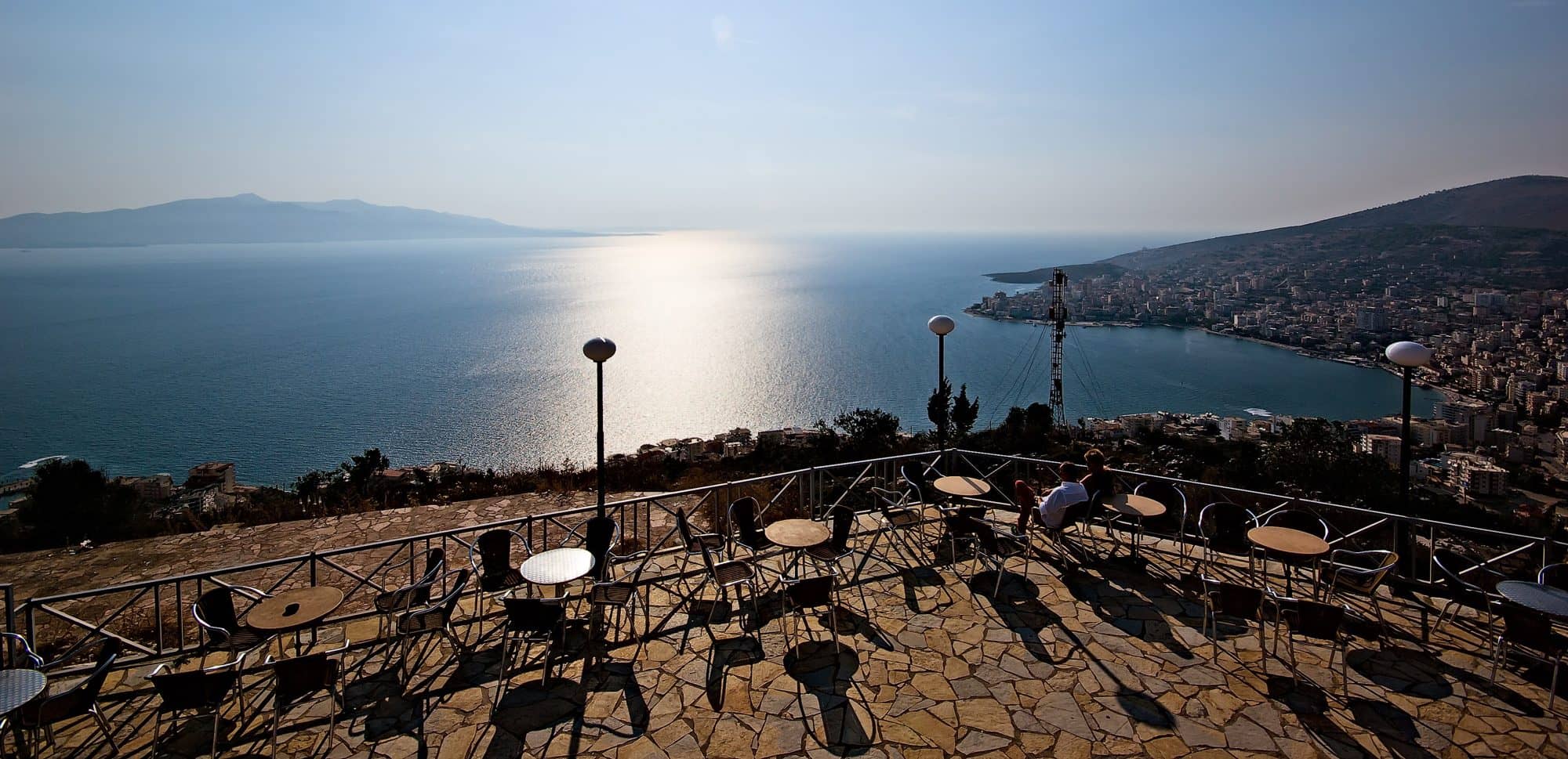 Sarandë seen from Lëkurësi Castle